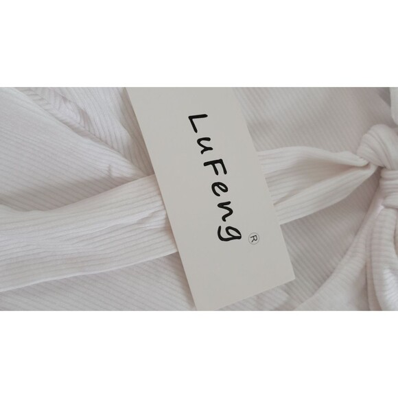 Sleeveless Strap V Neck Front Cutout Knot Ribbed Bodycon Casual Rompers Sz XL - Picture 6 of 8